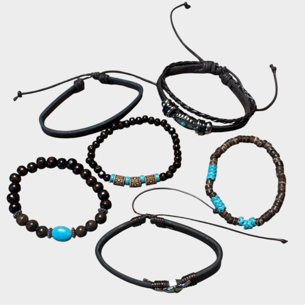 Western Bull Skull Turquoise Beading Bracelet Set - 6 pieces
(116) - Picture 5 of 5